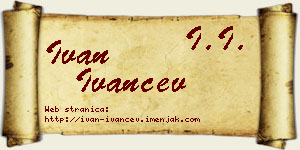 Ivan Ivančev vizit kartica